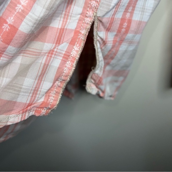 Lucky Brand Sportswear Western Style Pink Plaid Snap Front Cotton Shirt Size XL - Picture 5 of 13